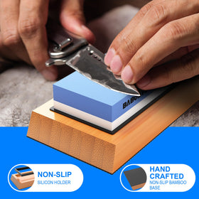 Babostow angle guide ensures consistent sharpening angles for better results