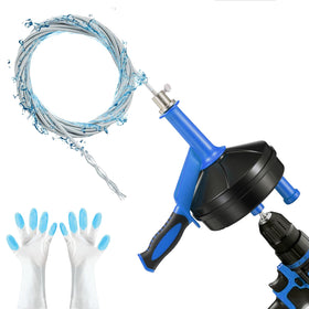 BACEYIOU Drain Auger 25ft cable clears slow kitchen drains efficiently.