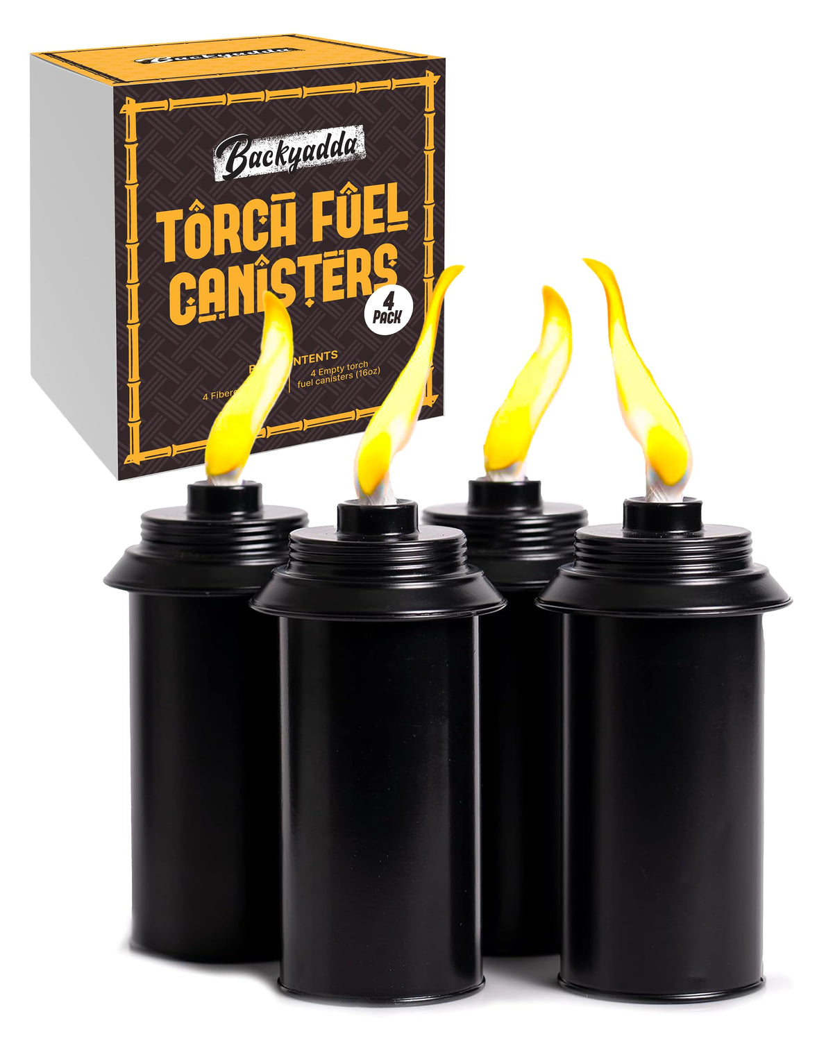 Backyadda torch replacement canister 16oz capacity for longer burn time