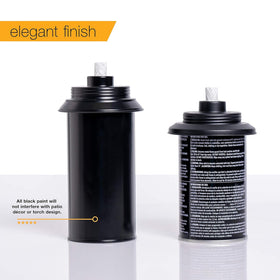 Backyadda canister features upgraded fiberglass wick for longer use.