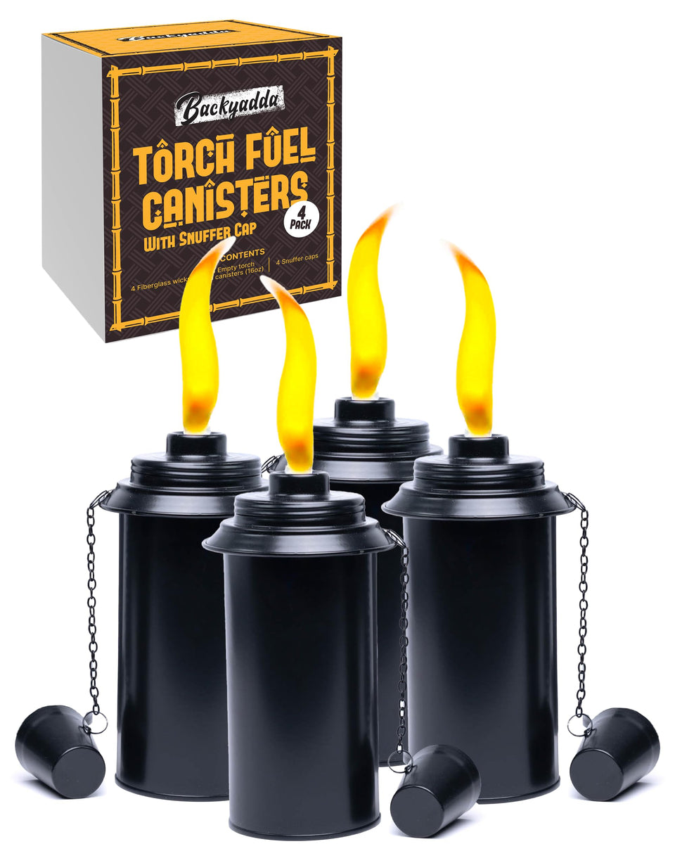 Backyadda torch replacement canister 16oz for easy refueling.