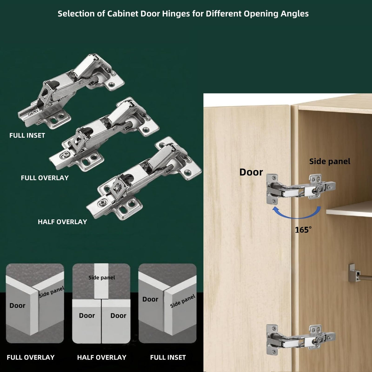 Badalu hinges package includes screws for quick setup