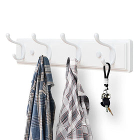 Badiano wall-mounted coat rack showing rustproof hooks holding bags hats and towels