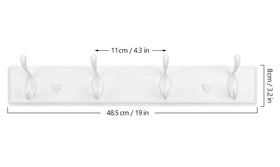 Badiano 14-inch white rack mounted above a hallway mirror