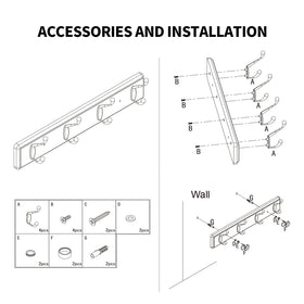 Badiano 24-inch black rack in a modern hallway setting