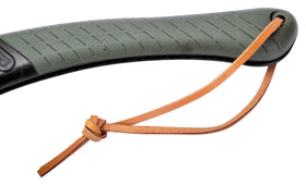 Bahco Laplander leather wrist strap adds quick-access portability.