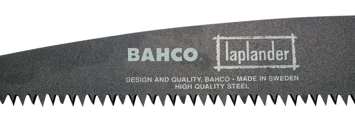Bahco Laplander safety lock secures blade during use and transport.