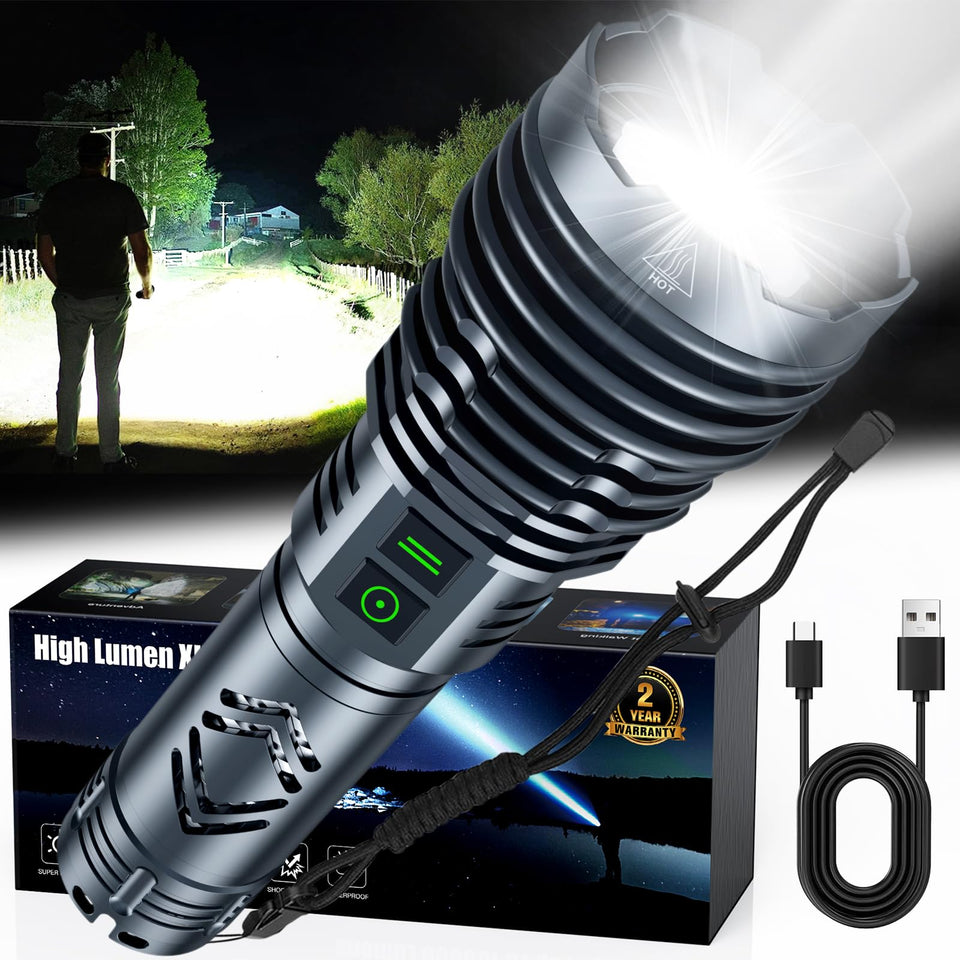 Baibian 24H Long Life flashlight front view for emergency readiness