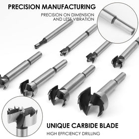 BAIDETS Forstner bit 12.7mm delivers accurate flat-bottom holes in wood
