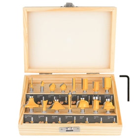 BAIDETS router bits set corner-round 3-8 bit for smooth edge detailing.
