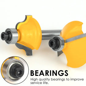 BAIDETS router bits set panel-pilot 1-4 bit for exact depth starts.