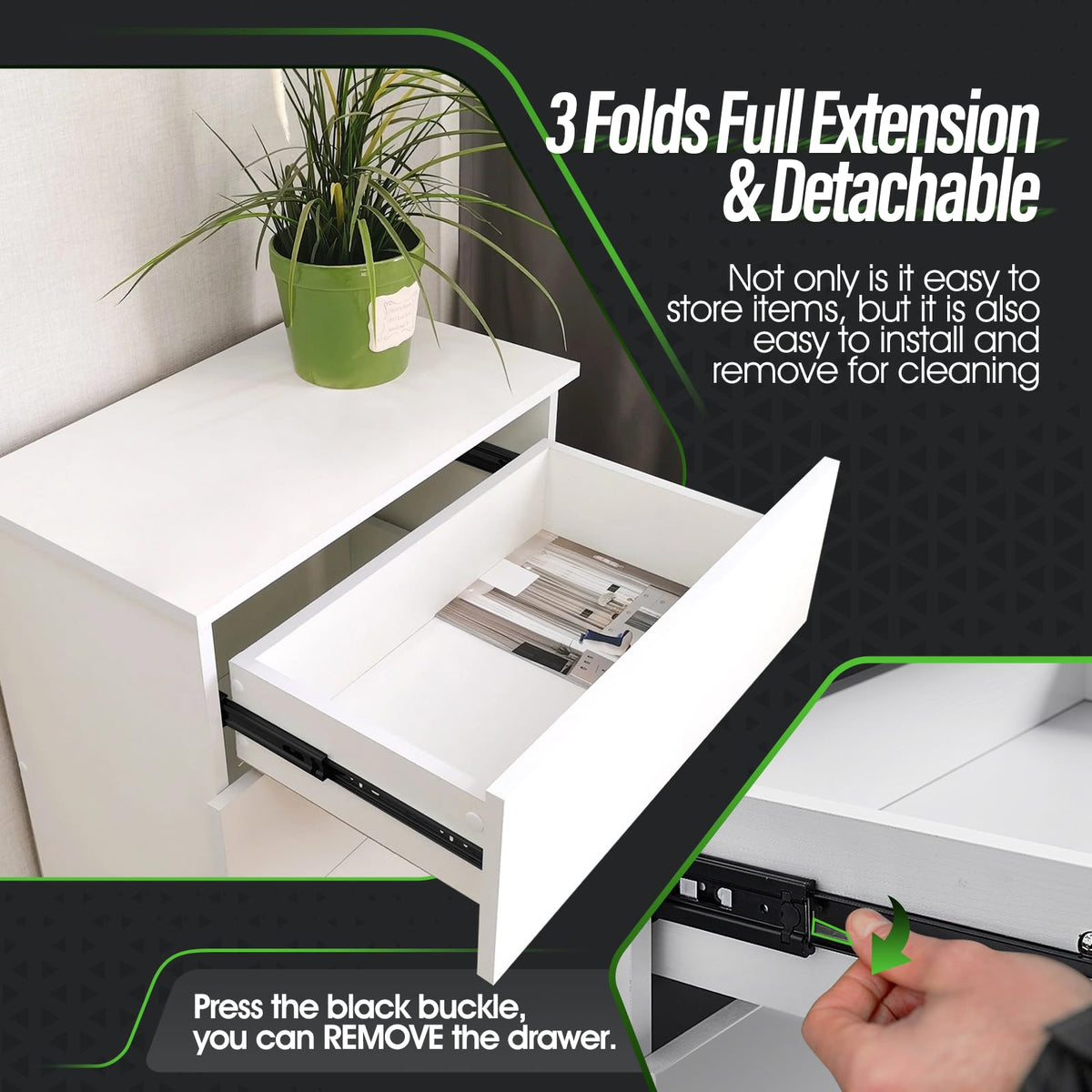 BAIDICE detachable buckle rear end supports easier installation