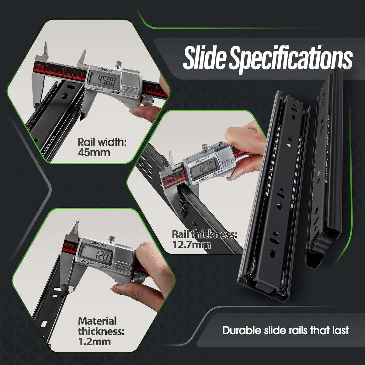BAIDICE rubber mute pad minimizes drawer noise during use.
