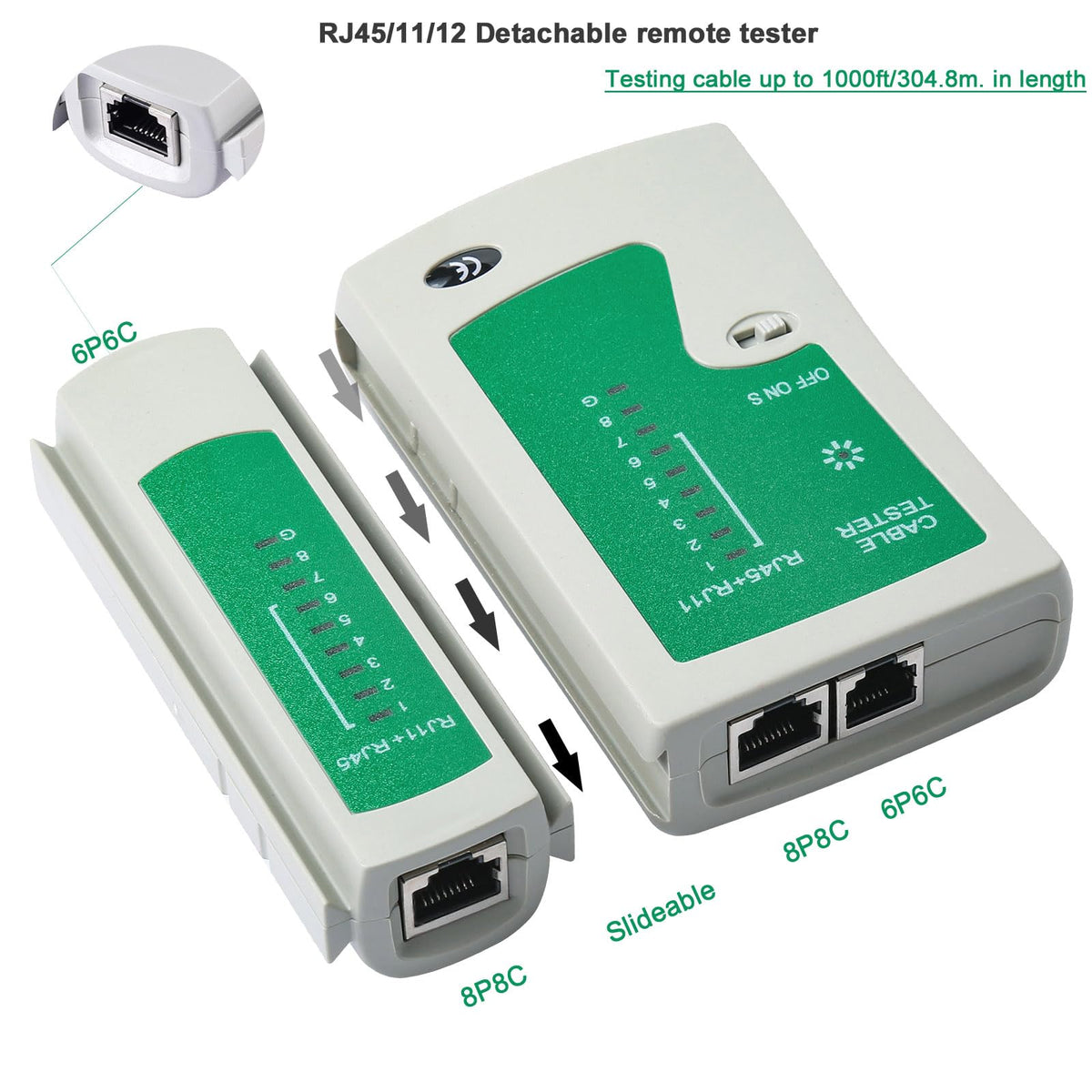 BAIDUOTOOL 50 pass-through connectors included for quick wiring