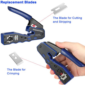 BAIDUOTOOL all-in-one RJ45 crimper saves time on cutting, stripping, and crimping