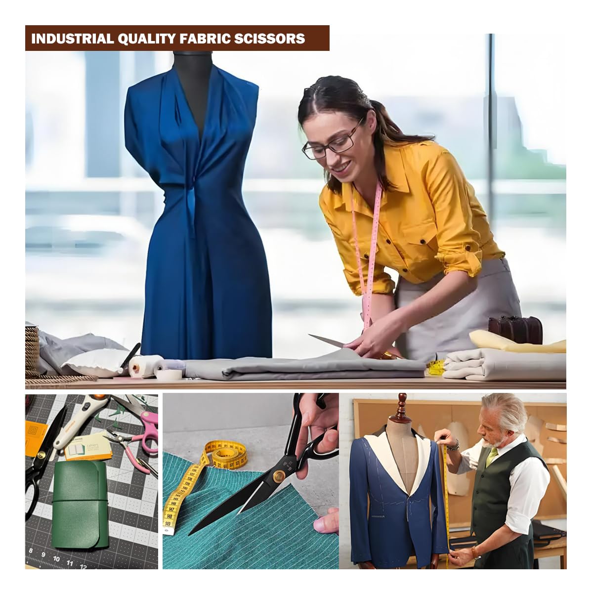 Baikaishuii 10-inch pro scissor versatile tool for sewing and upholstery projects.