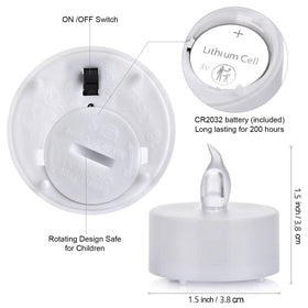 Baikaraer LED tea light fits 1.5 inch diameter votive holders