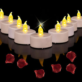 Baikaraer LED tea light in warm yellow—perfect 50-pack for table decor
