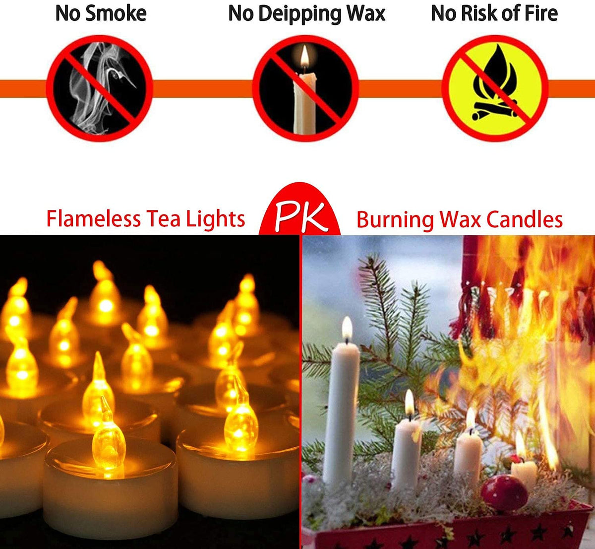Baikaraer flameless candles offer safe, fire-free ambiance