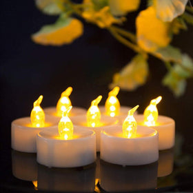 Baikaraer warm yellow tealight enhances home dining ambience