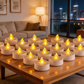 Baikaraer warm yellow glow tea light creates romantic ambience
