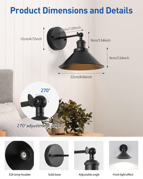 Bailoch battery-powered wall light with remote control for easy dimming.