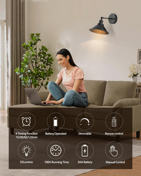 Bailoch battery life up to 120 hours with 3 AA batteries.