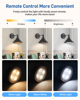 Bailoch wall sconce dimmer with three color temperatures for ambiance.
