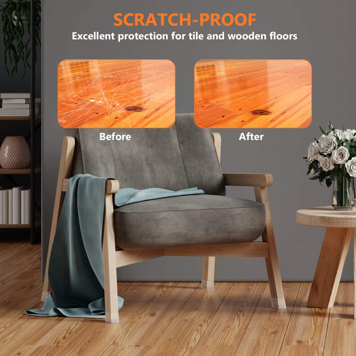 BAIPOK stretch-on installation requires no nails or glue