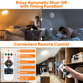 Bairth remote and built-in button offer easy mode, color, brightness, and timer control