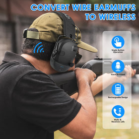 BAISHARK device displays voice alert indicator for connection status and battery level.