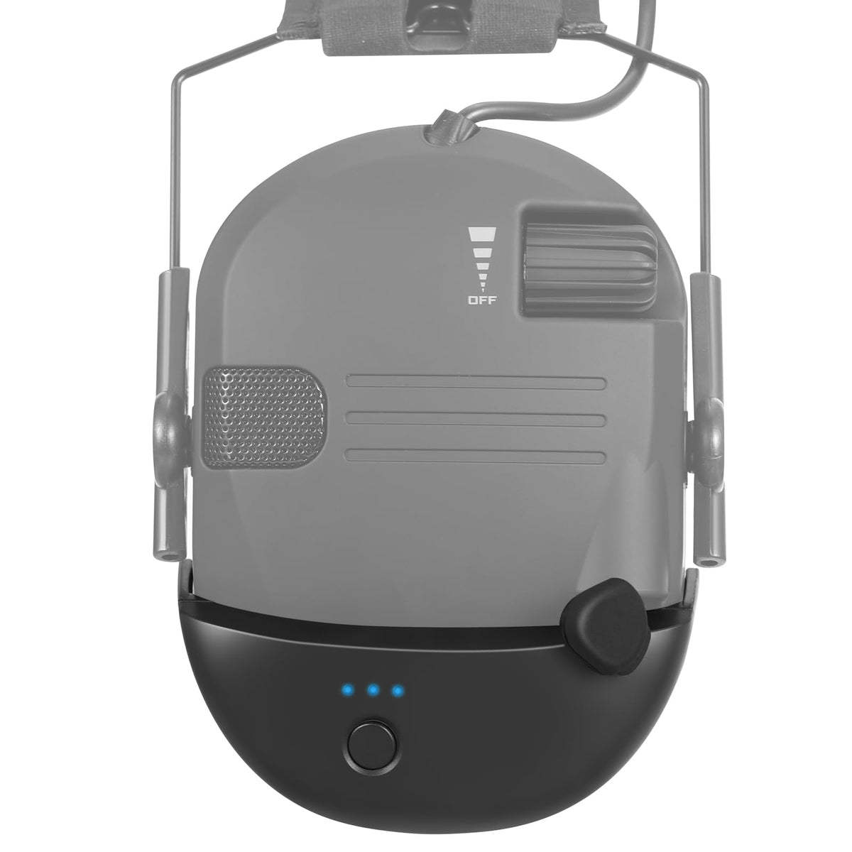 BAISHARK Bluetooth adapter for Walker's earmuffs enabling wireless listening with cord-free comfort.