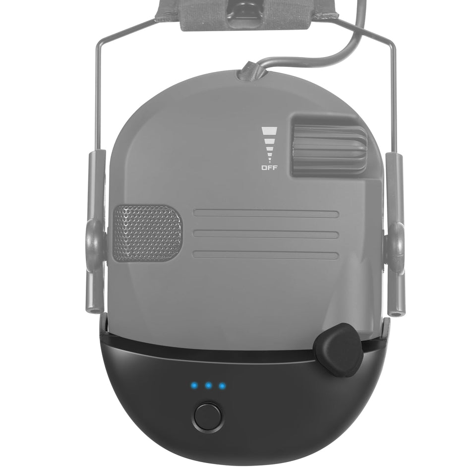 BAISHARK Bluetooth adapter for Walker's earmuffs enabling wireless listening with cord-free comfort.