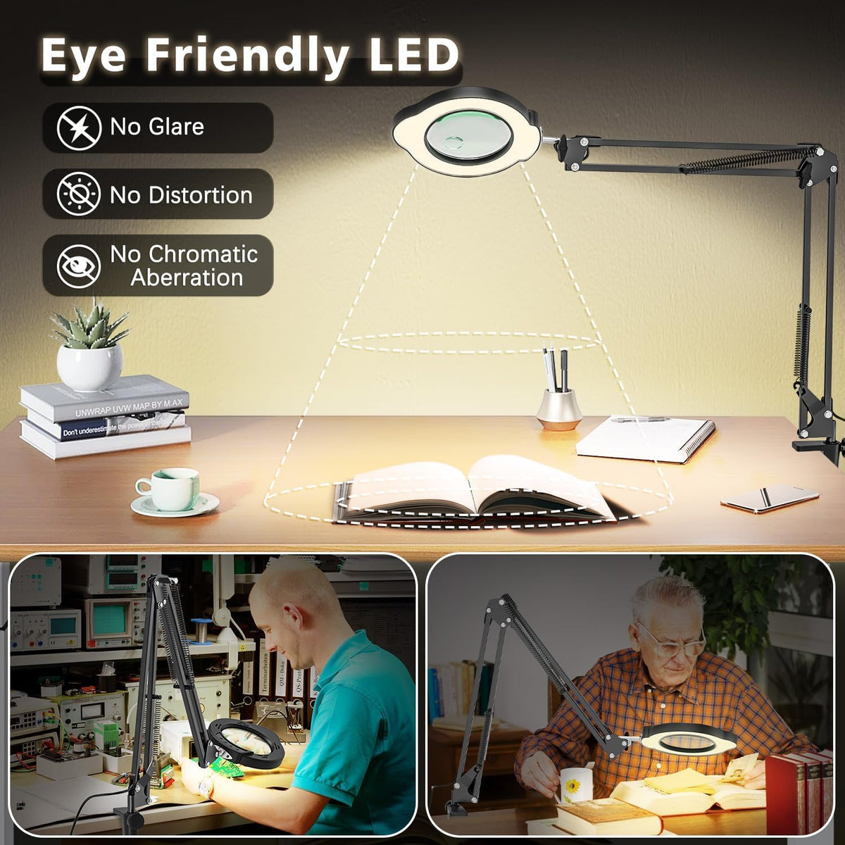 BAISHUN magnifier highlights 5 color modes for versatile lighting scenarios