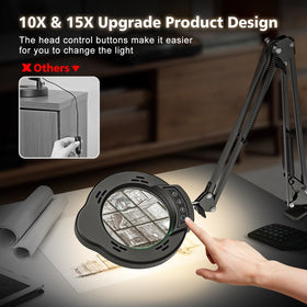 BAISHUN USB-powered magnifying lamp ready for laptop or power bank