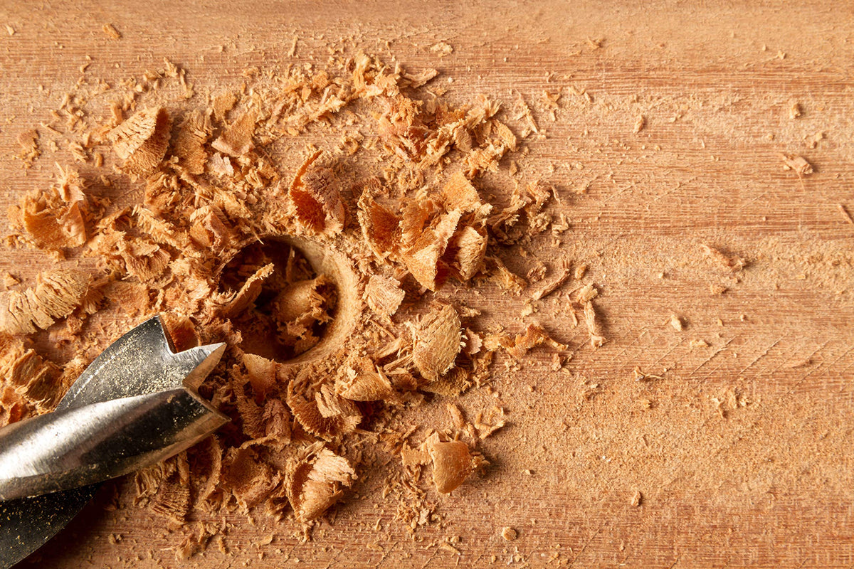 Baker and Bolt brad point for accurate centering and no-skid starts.