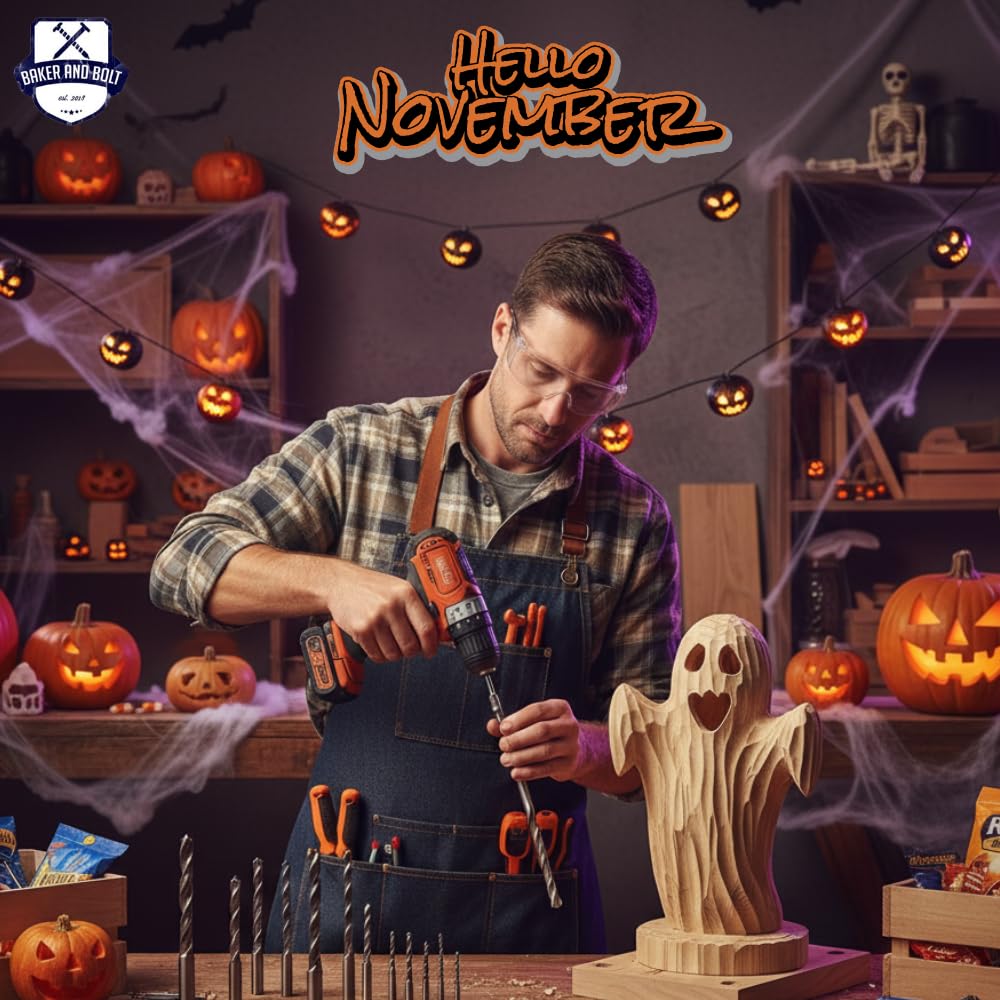 Baker and Bolt titanium-coated wood drill bits offer durable cutting edges.