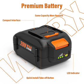 Bakipante 20V 6.0Ah battery for Worx WA3742 reliable power for projects.