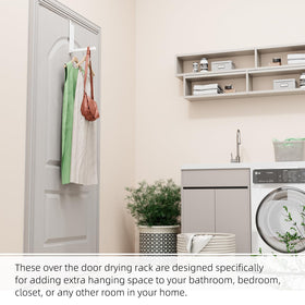 BAKON hanger features non-slip pads to protect door surfaces.