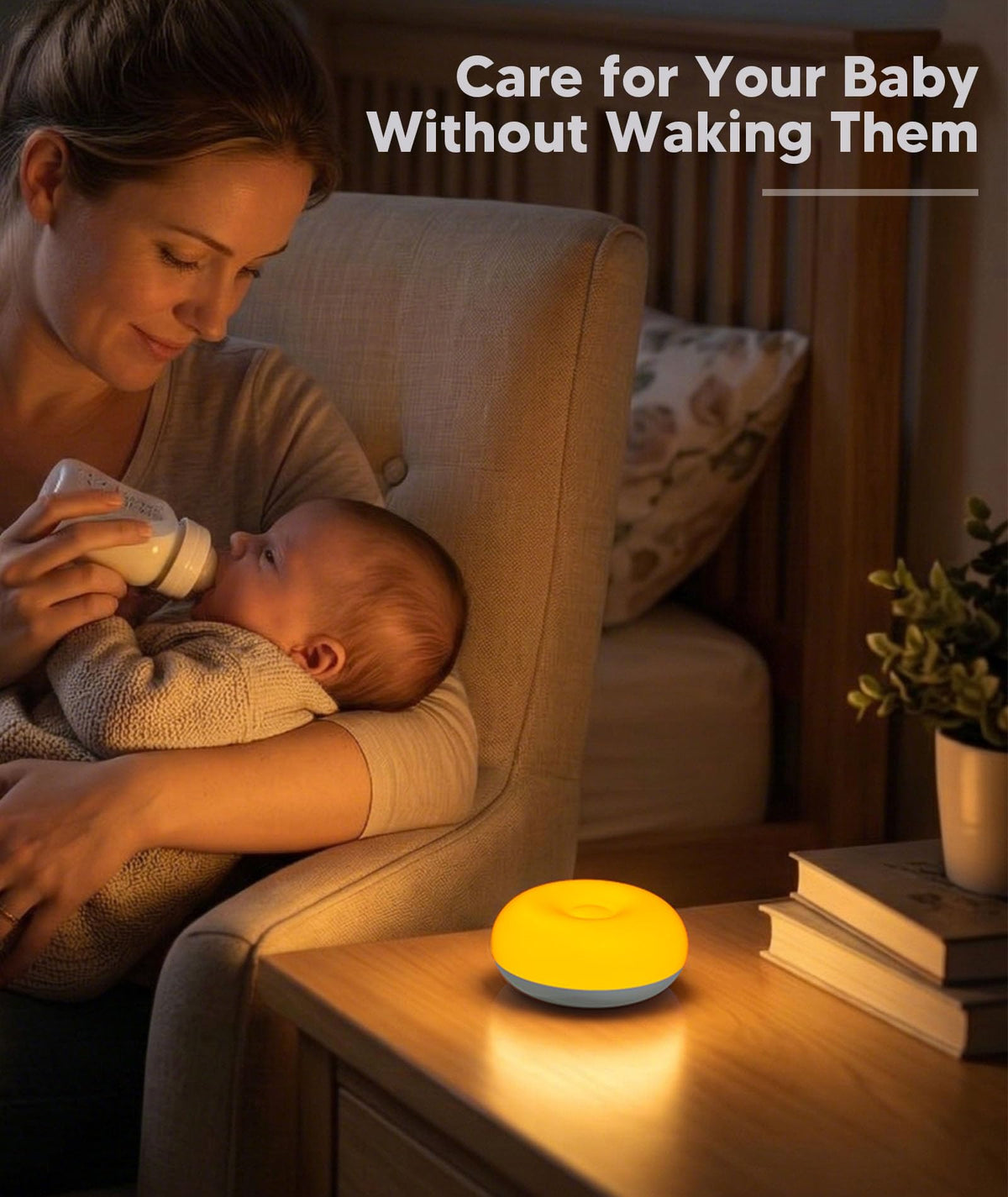 Bakzon night light flip-on-off demonstrates easy one-handed control