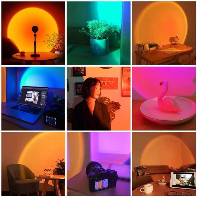 Balkwan Sunset Lamp living room decor with soft ambient light.