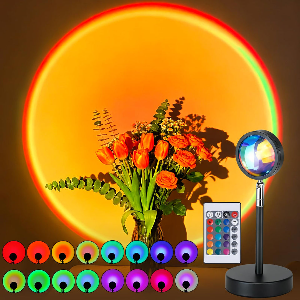 Balkwan Sunset Lamp rotation projection for dynamic room ambience.