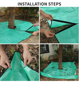 Bamboo's Lokii corner buckles stand up feature keeps debris contained during pruning.