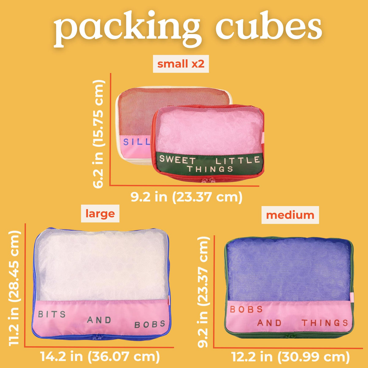 Ban.do Getaway medium packing cube shows contents at a glance for quick packing