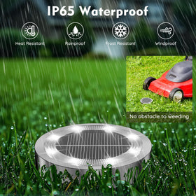 Banbanjo outdoor disk light with IP65 protection brightens walkways after dusk
