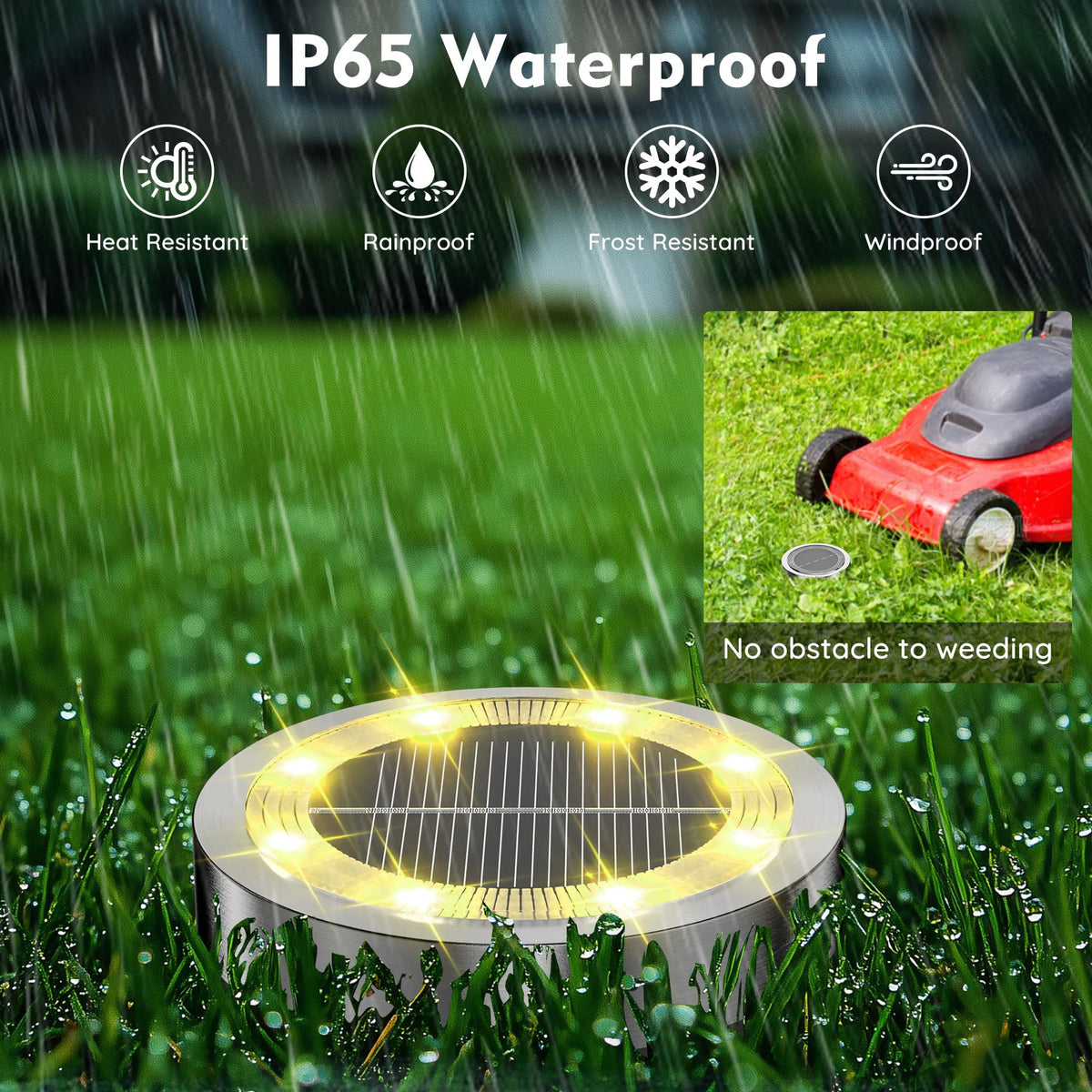 Banbanjo solar ground light spike installation enables quick, tool-free setup.