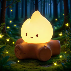 BANDIANCY Chibi Campfire Night Light with smiling face for nursery nights