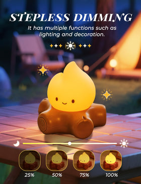 BANDIANCY campfire lamp made of soft silicone for cozy bedroom ambiance