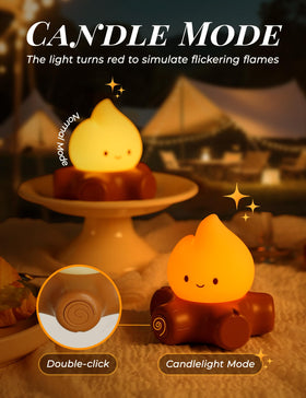BANDIANCY LED flame nightlight flicker mode for calm evenings