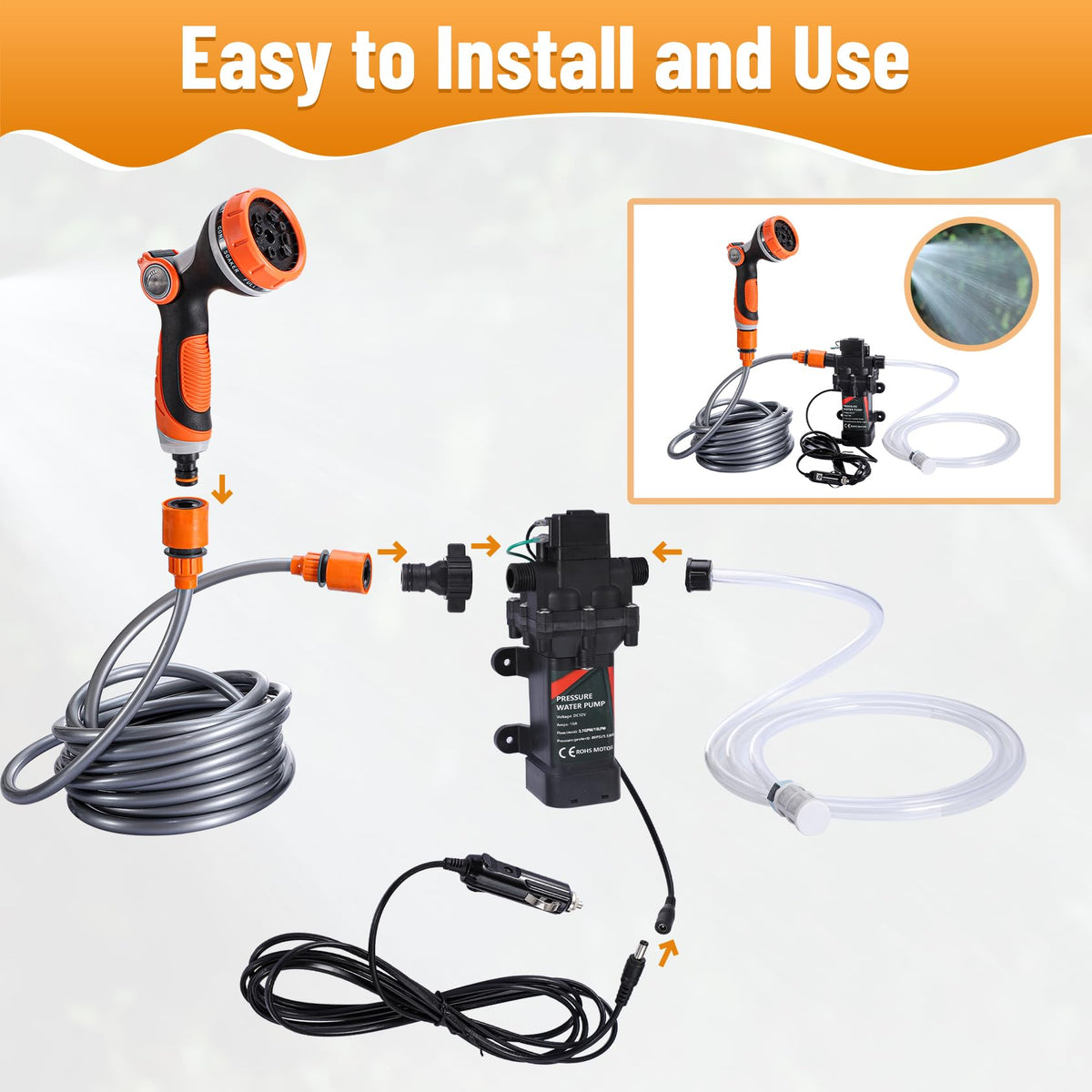 Bang4buck spare parts including adapter and sealing rings for maintenance
